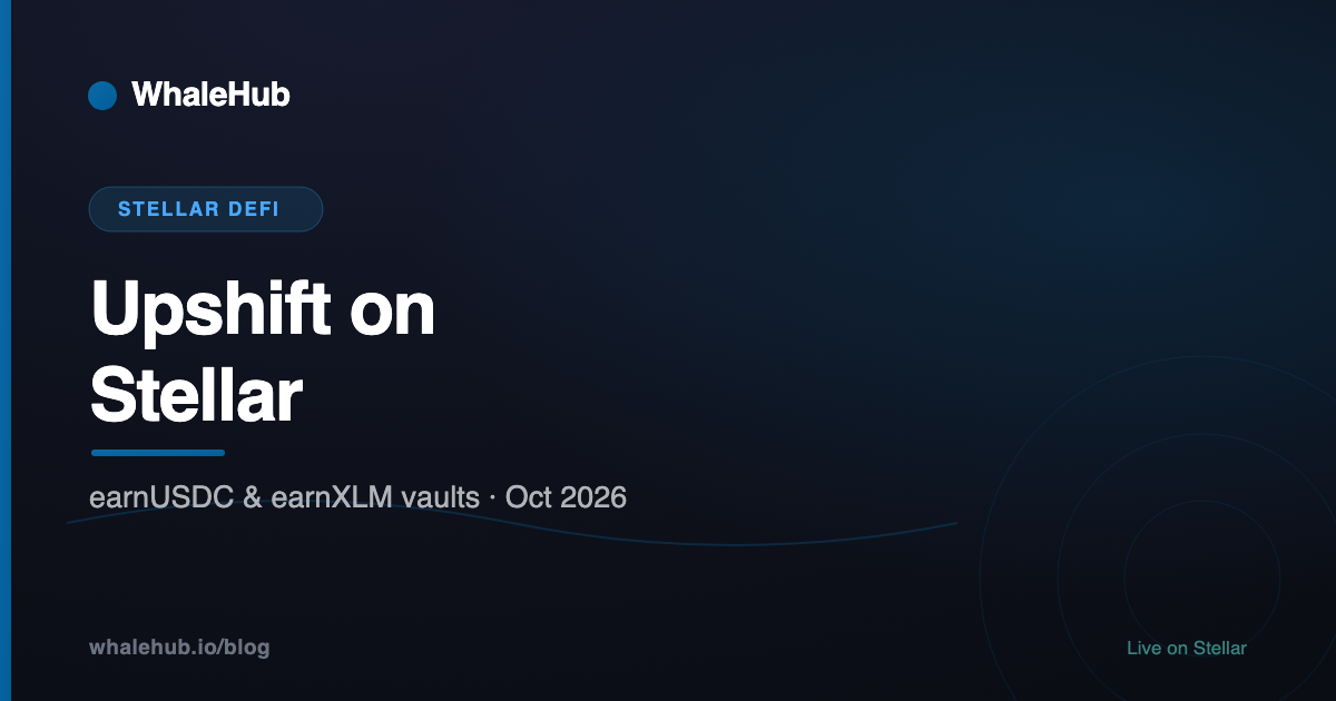 Upshift on Stellar: the Gami Labs earnUSDC and earnXLM vaults explained