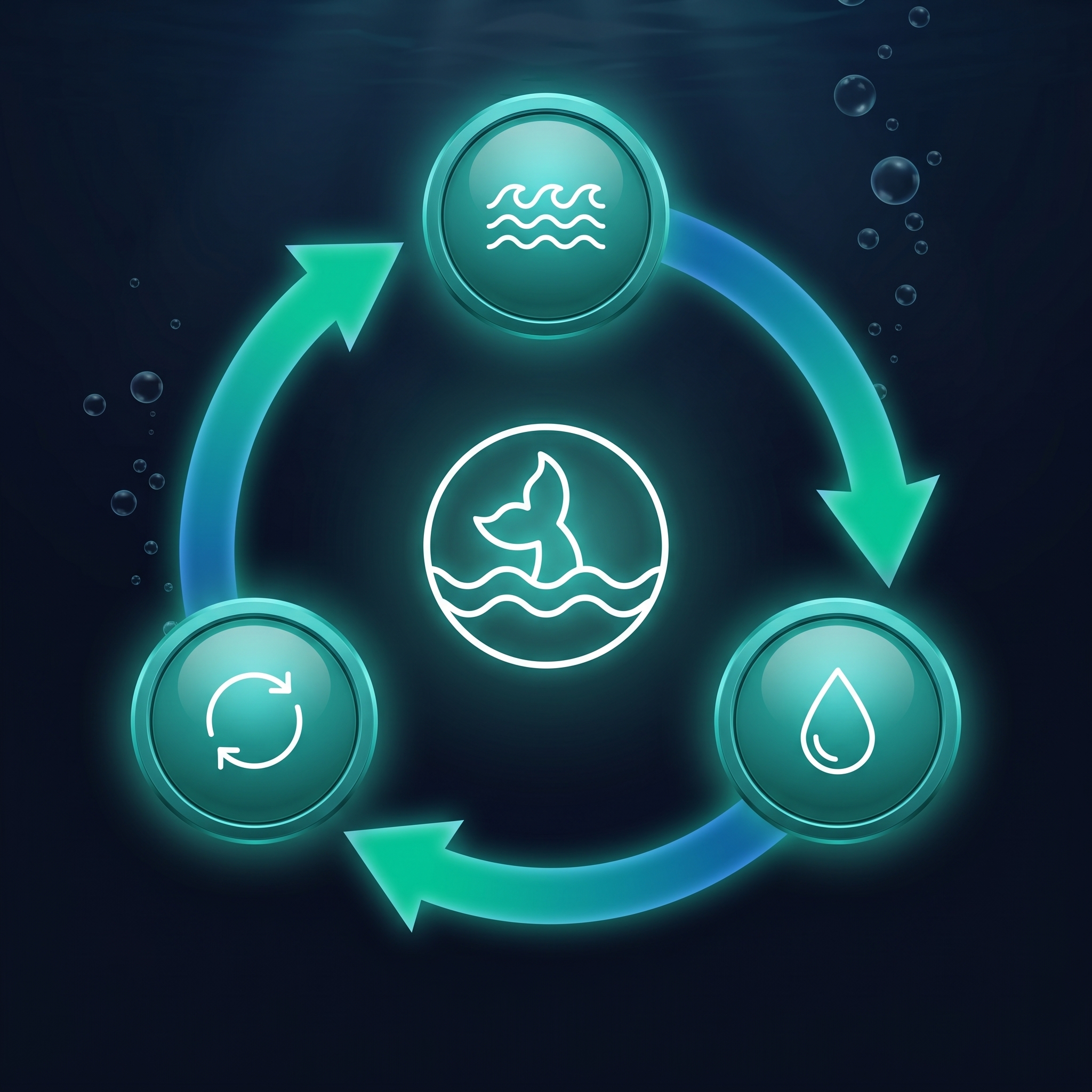 WhaleHub yield flywheel: stake, provide liquidity, compound
